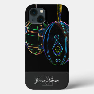 Case-Mate iPhone Case Neon-Pop-Art Joyeux Oeufs de Pâques avec Monogramm