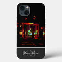 Neon-Pop-Art lumière romantique bougie avec Monogr