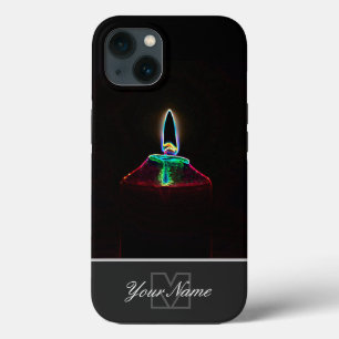 Case-Mate iPhone Case Neon-Pop-Art lumière romantique bougie avec Monogr