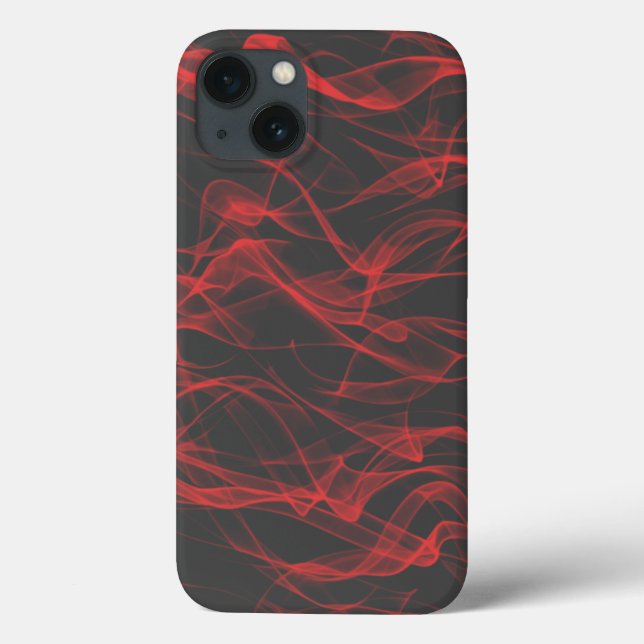 Coques Case-Mate iPhone Neon Red Curvy Line Abstrait Motif (Verso)