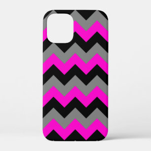 Etui iPhone Case-Mate Neon rose gris et noir Zigzag