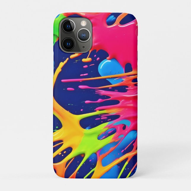 Coques Case-Mate iPhone Neon Splatter : L'art Abstrait (Dos)