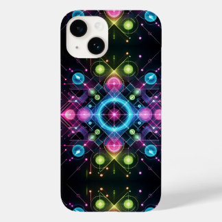 Coque Case-Mate iPhone Neon Symmetry – Écran de téléphone à éclairage géo