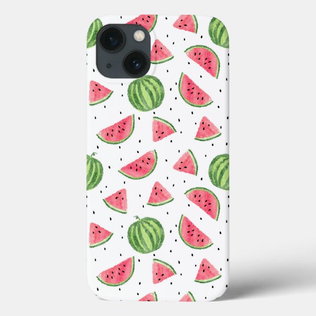 Coques Case-Mate iPhone Neon Watercolor Watermelons Pattern (Verso)