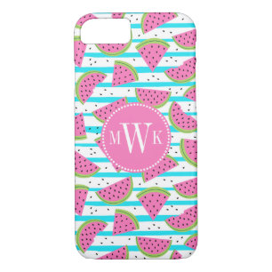 Coque Case-Mate iPhone Neon Watermelon on sur Stripes Motif