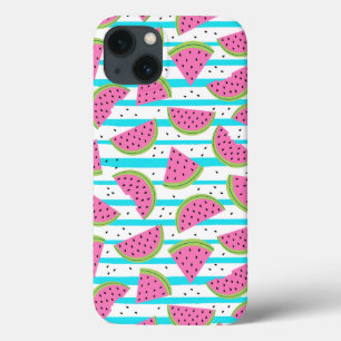 Coque Case-Mate iPhone Neon Watermelon sur Stripes Motif