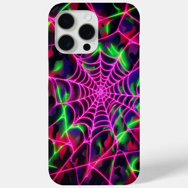 Coques Case-Mate iPhone Neon web, motif spiderweb, camouflage (Verso)