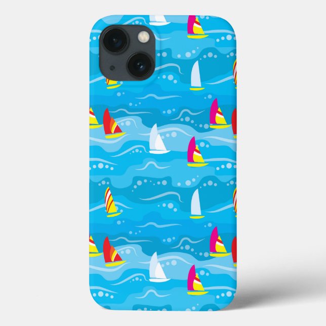 Coques Case-Mate iPhone Neon Yacht Motif (Verso)