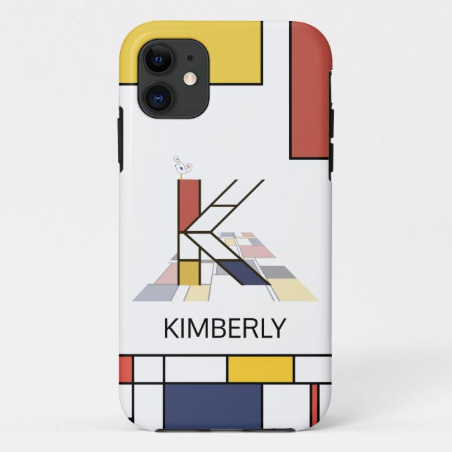 Coques Case-Mate iPhone Neoplasticisme exclusif Art Monogramme. Lettre K (Dos)