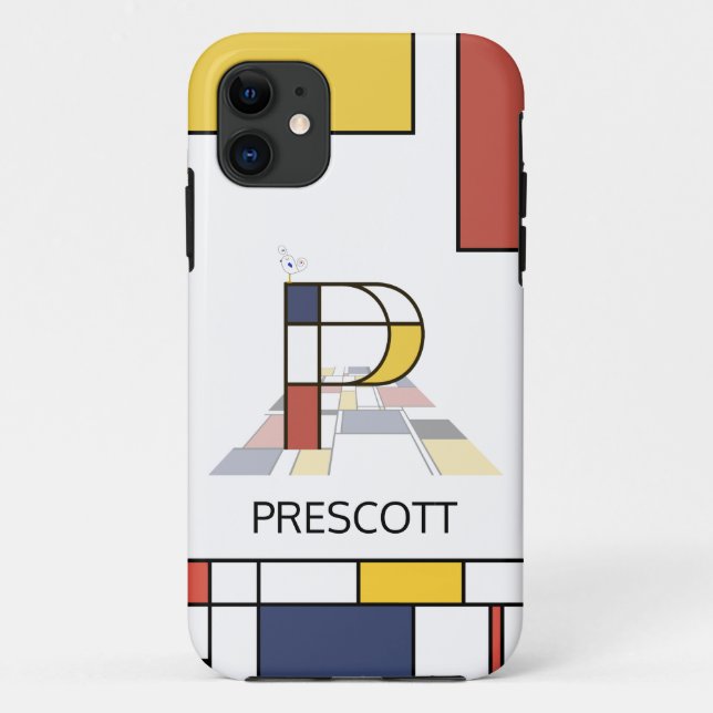 Coques Case-Mate iPhone Neoplasticisme exclusif Art Monogramme. Lettre P (Dos)
