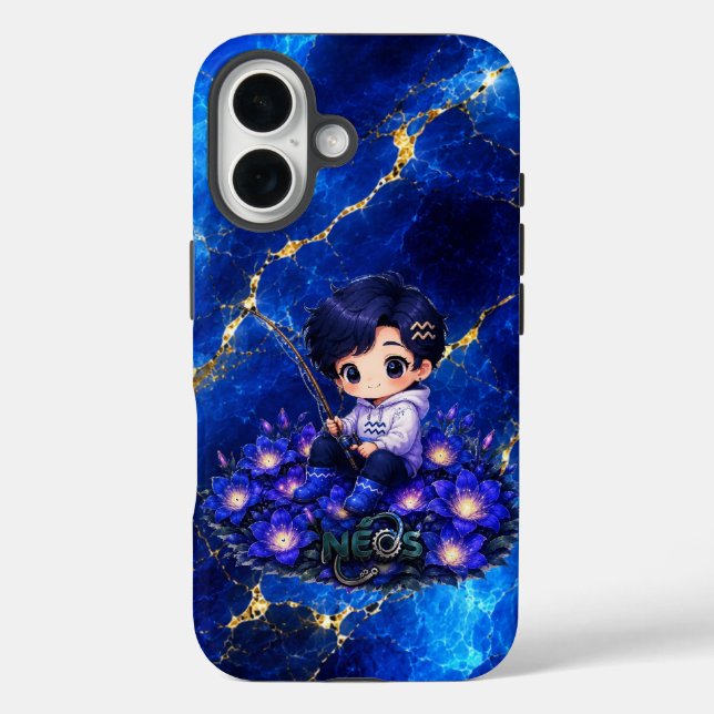 Coques Case-Mate iPhone Neos Kawaii Zodiaque Verseau (Verso)