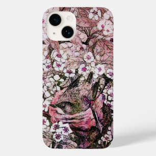 COQUE Case-Mate iPhone NEST D'OISEAU, ARBRE AVEC FLEURS DE PRINTEMPS ROSE