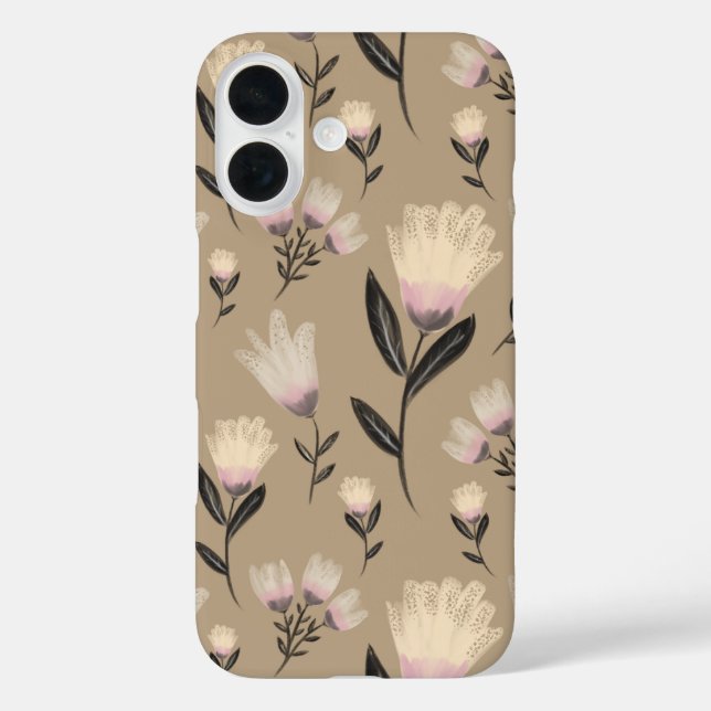 Coques Case-Mate iPhone Neutral Floral iPhone Case | Soft Blush Modern Bot (Verso)