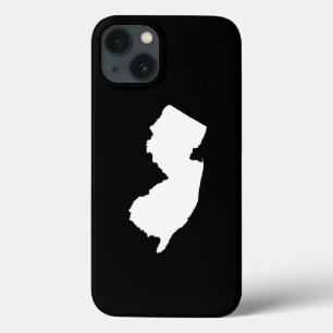 Etui iPhone 13 New Jersey en blanc et noir