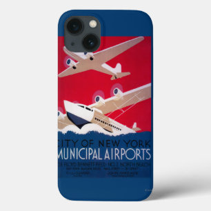 Etui iPhone 13 New York City Municipal Airport Vintage Poster