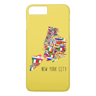 Coque iPhone 8 Plus/7 Plus New York City Voisinage drapeaux Téléphone Case