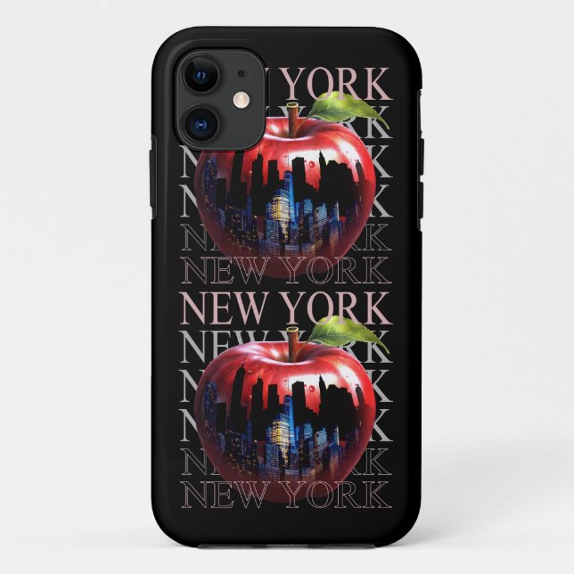 Coques Case-Mate iPhone New York La Grosse Pomme Fruit Silhouette City (Dos)