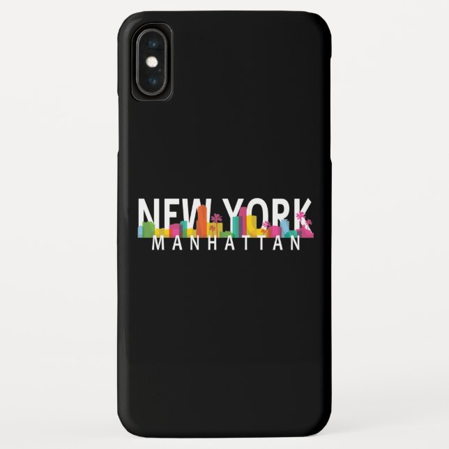 Coques Case-Mate iPhone New York Manhattan skyline avec palmiers (Dos)