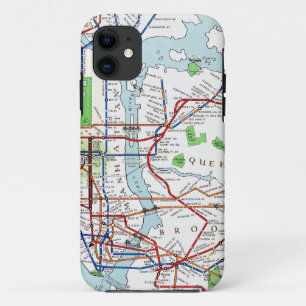 Coque iPhone 11 New York : Souterrain Map, 1940