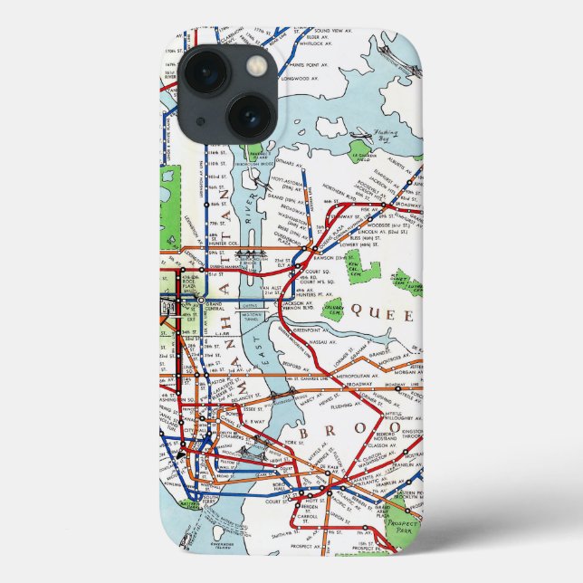 Coques Case-Mate iPhone New York : Souterrain Map, 1940 (Verso)
