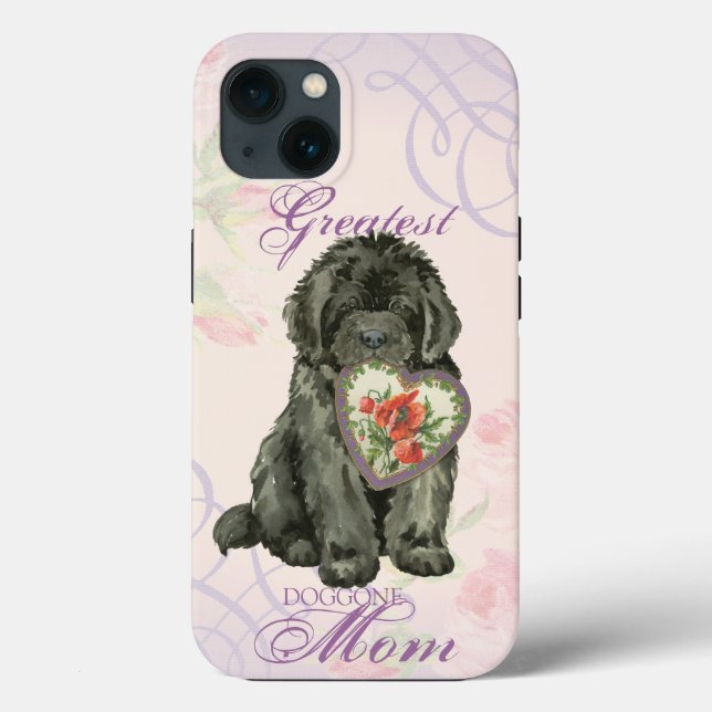 Coques Case-Mate iPhone Newfie Heart Mom (Verso)