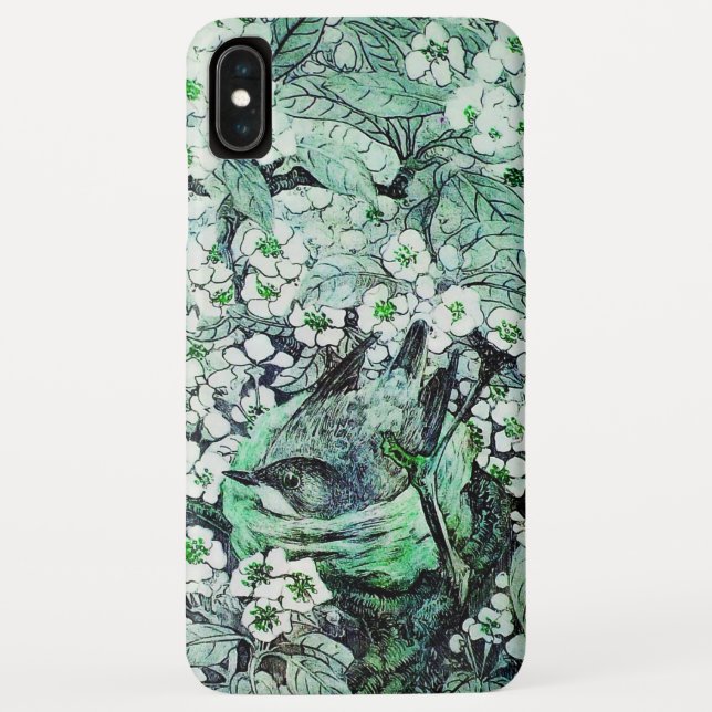 COQUES Case-Mate iPhone NID D'OISEAU, ARBRE FLEURS DE PRINTEMPS VERT BLANC (Dos)