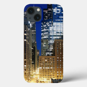 Coque Case-Mate iPhone Night view of cityscape de Chicago