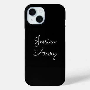 Coque Case-Mate iPhone N'importe quel nom Cool Script blanc éditable su