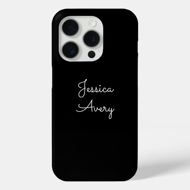 Coques Case-Mate iPhone N'importe quel nom | Écriture blanche cool et modi (Verso)