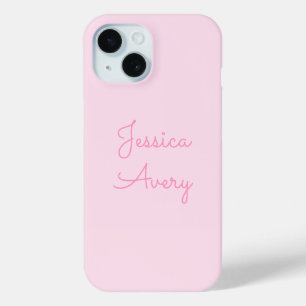 Coque Case-Mate iPhone N'importe quel nom Joli rose cursive
