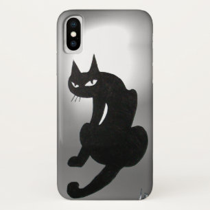 Case-Mate iPhone Case NINJA CHAT NOIR gris blanc