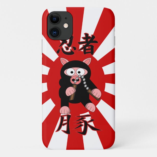 Coques Case-Mate iPhone Ninja Pig Red starburst (Dos)