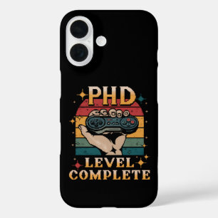Coque Pour iPhone 16 Niveau de doctorat Diplôme complet de doctorat Jeu