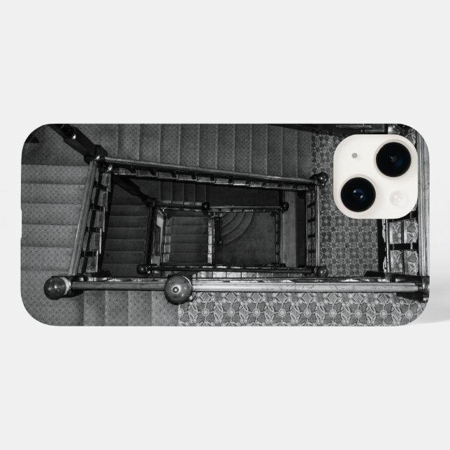 Coques Case-Mate iPhone Niveaux de gris de crescent Stairwell (Verso (horizontal))