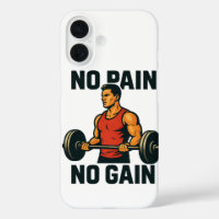 No Pain No Gain | Motivation Gym Téléphone Fond d'