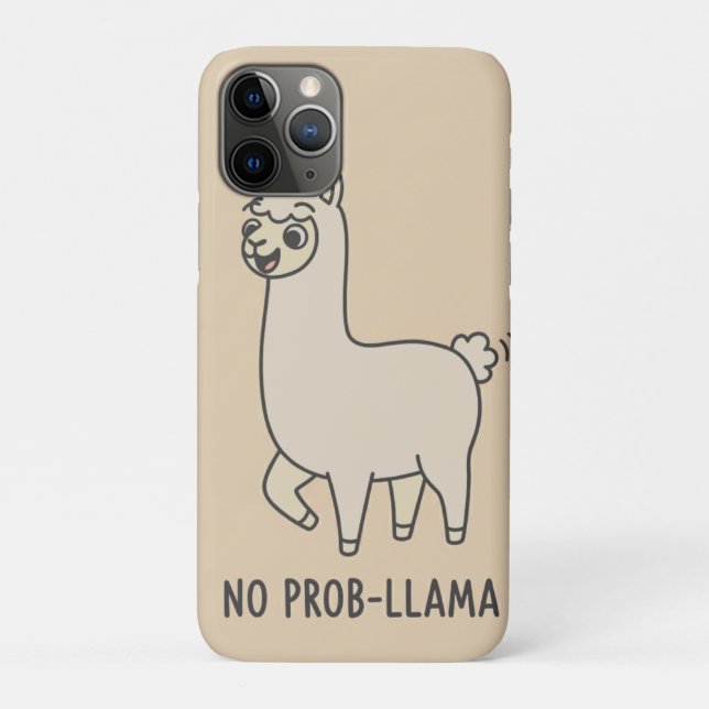 Coques Case-Mate iPhone "No Prob-Llama" Cute Llama Doodle - Chill Vibe (Dos)