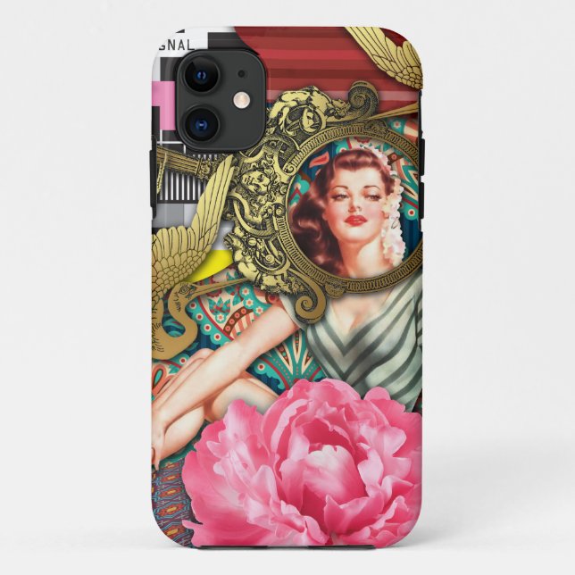 Coques Case-Mate iPhone No-Signal - Collage numérique Dame Coquine (Dos)