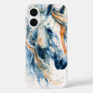 Coque Pour iPhone 16 Noble Cheval Blanc