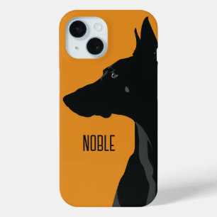 Coque Case-Mate iPhone Noble noir Doberman