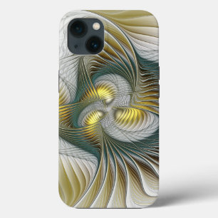 Case-Mate iPhone Case Nobly Golden Turquoise Imaginaire Fractal Art