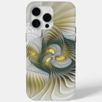 Nobly Golden Turquoise Imaginaire Fractal Art