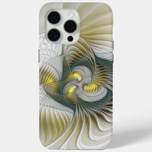 Coque Case-Mate iPhone Nobly Golden Turquoise Imaginaire Fractal Art