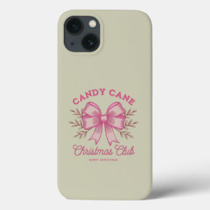 Case-Mate iPhone Case Noël Club Canne à Sucre Rose Saison de Noël