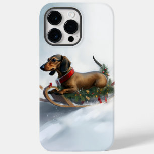 Coque Case-Mate iPhone Noël Dachshund neige hiver