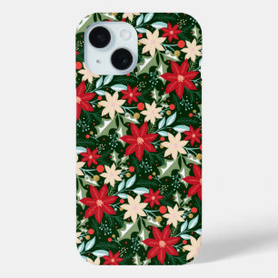 Coque Case-Mate iPhone Noël de fête de Poinsettia