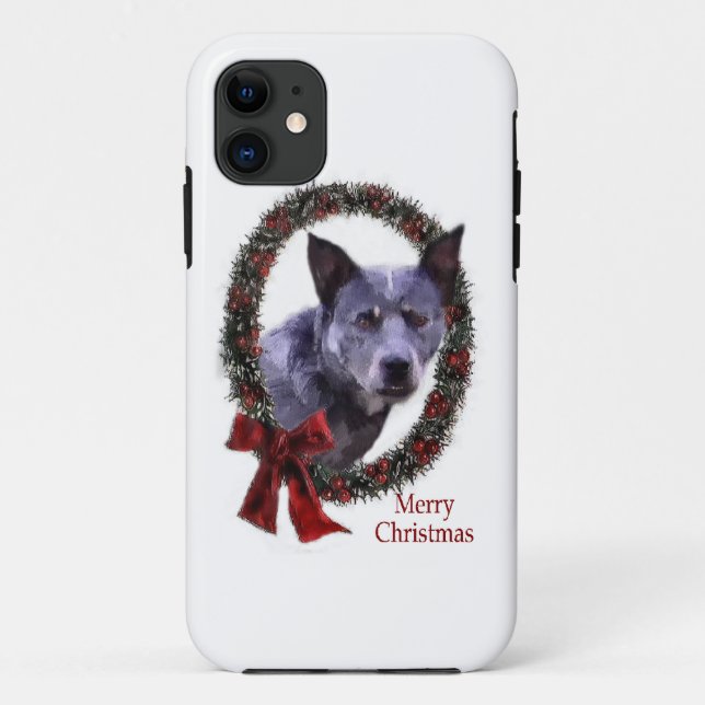 Coques Case-Mate iPhone Noël du chien de bétail australien (Dos)
