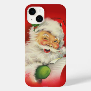 Coque Pour iPhone 14 Noël du Père Noël vintage