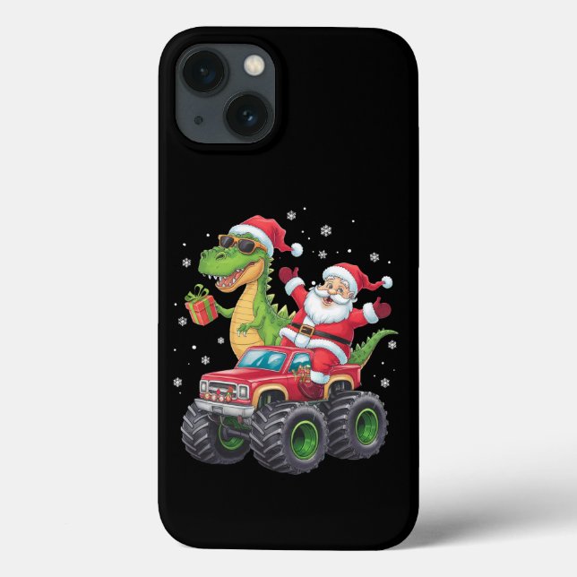 Coques Case-Mate iPhone Noël Famille Correspondante Père Noël Truck Dinosa (Verso)
