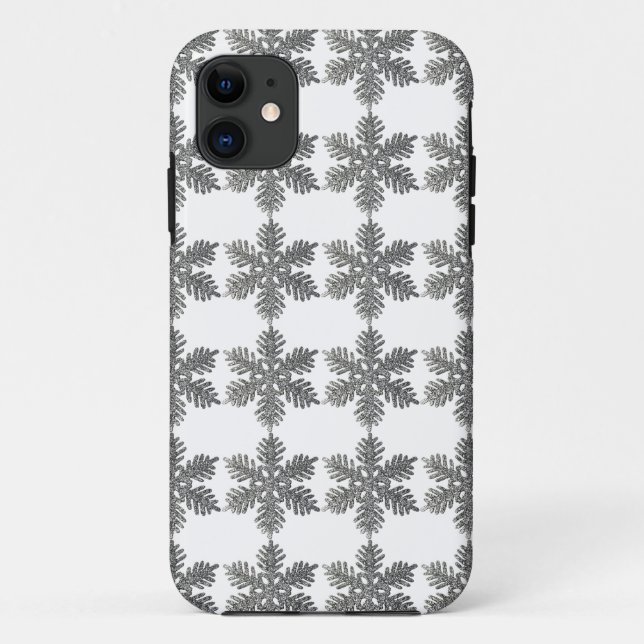 Coques Case-Mate iPhone Noël Fête Silencieux Snowflake Star Design (Dos)