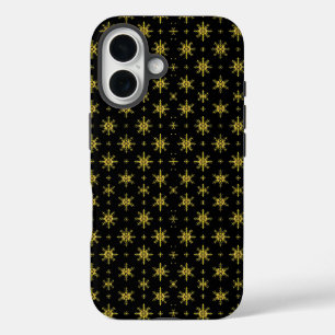 Coque Pour iPhone 16 Noël Flocon de Neige Moderne